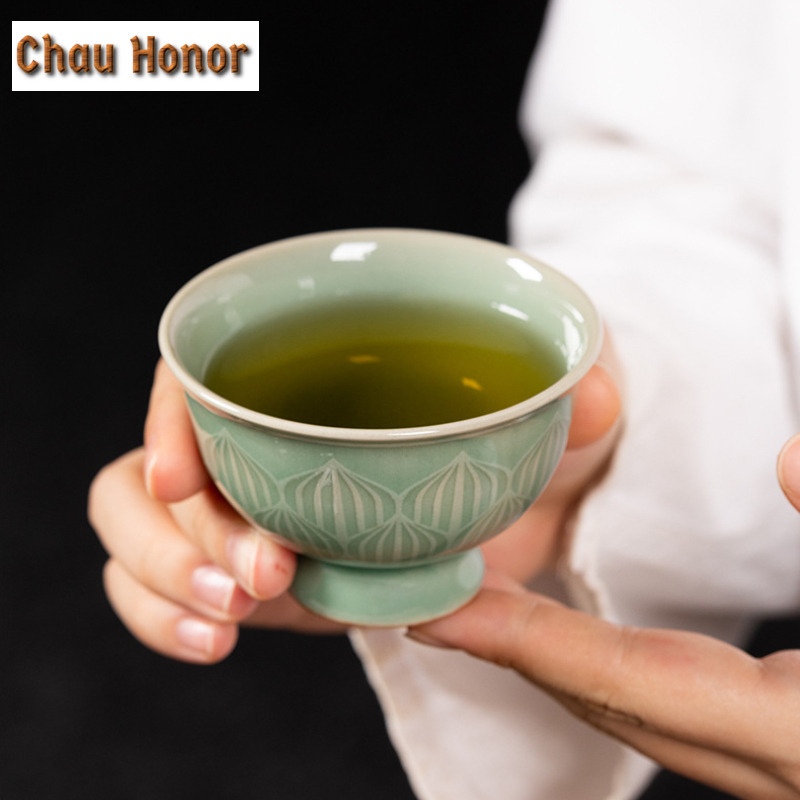 100ml 수제 Longquan 청록색 잔 찻잔 부티크 - Celadon Ceramic Cup 리뷰 및 가격