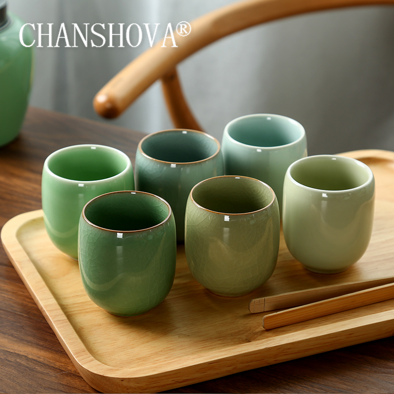 CHANSHOVA-도자기 찻잔 세트, 중국 전통 스타일 - Celadon Ceramic Cup 리뷰 및 가격