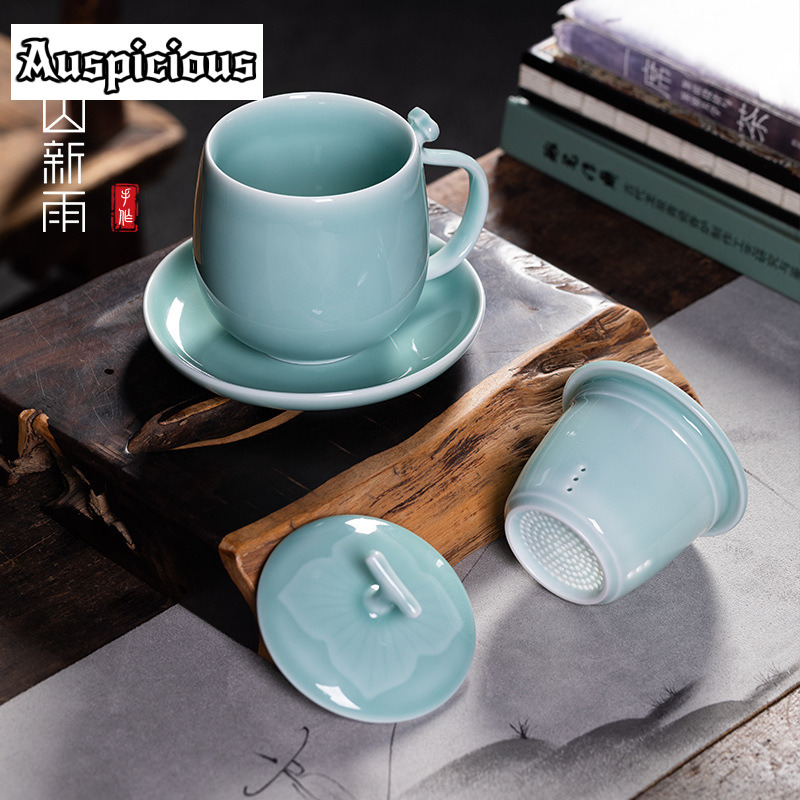 400ml 청록색 울강 청자 필터 티 분리 컵 선(禪) - Celadon Ceramic Cup 리뷰 및 가격