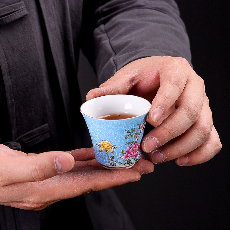 금은 칠보 에나멜 세라믹 찻잔 중국 쿵푸 마스터 싱글  - Celadon Ceramic Cup 리뷰 및 가격