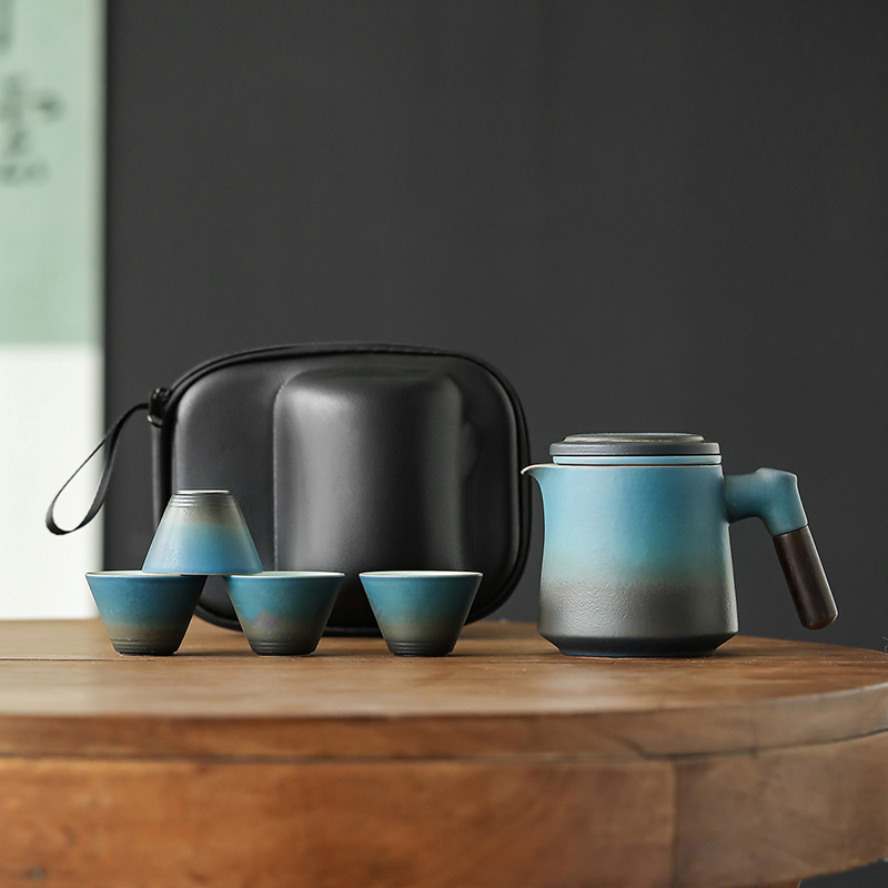 간편한 1포트 4컵 여행용 차 세트 휴대용 쿵푸 차 세 - Korean Tea Set 리뷰 및 가격