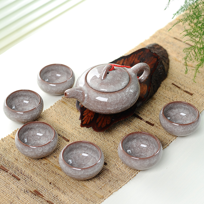 얼음 금이 간 유약 세라믹 쿵푸 차 컵 주전자 거실 장 - Korean Tea Set 리뷰 및 가격